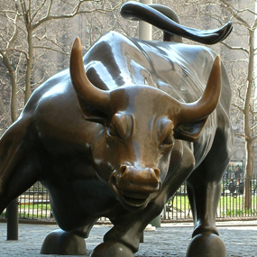 Bull sculpture from Wall Street